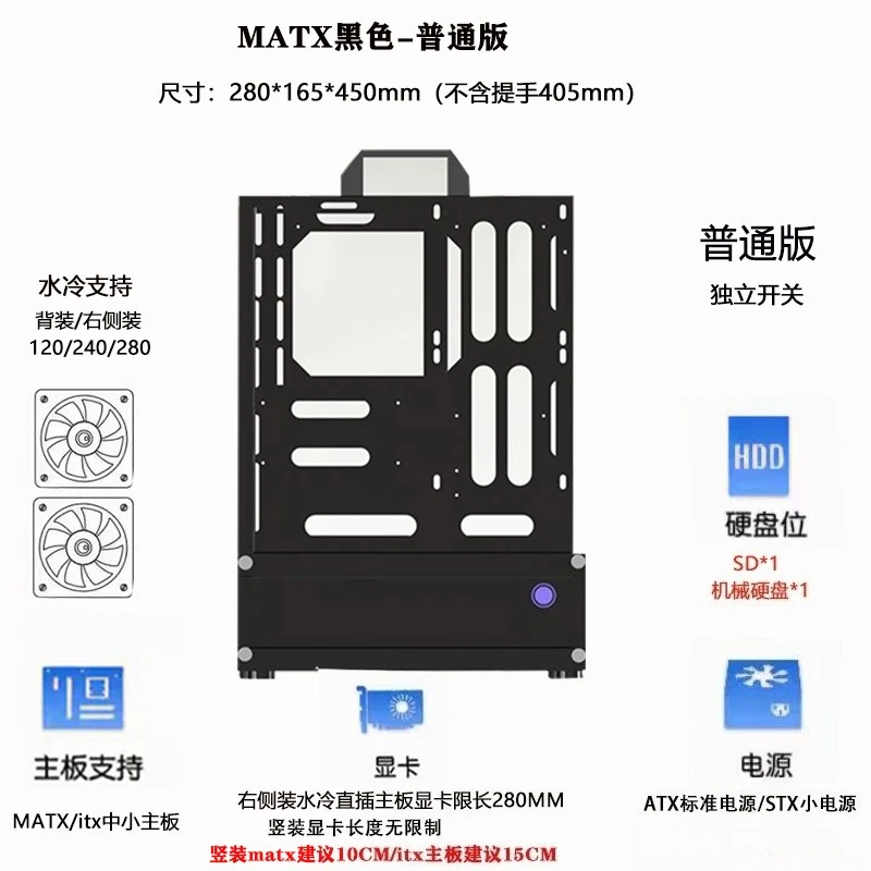 Open Chassis 240/360 Water-Coo - Pc Chassis ulasan dan harga