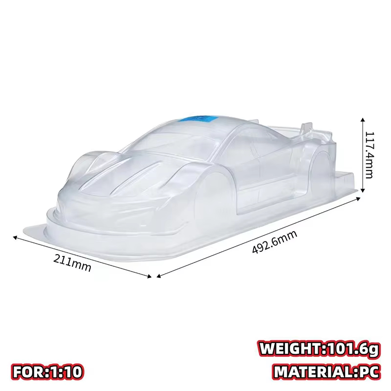 1Pc 1/10 190mm Clear Unpainted - Pc Chassis ulasan dan harga