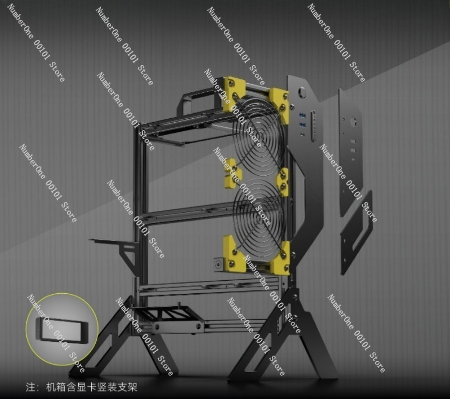 DIY Open Frame Aluminum PC Cas - Aluminum Open Frame Test Bench Water Cooling ulasan dan harga