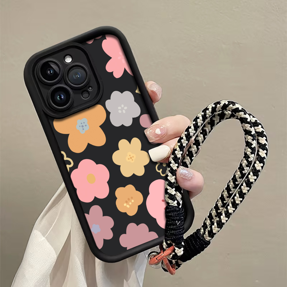 Macaron Flowers Strap Rope Pho - Matte Pc Case ulasan dan harga