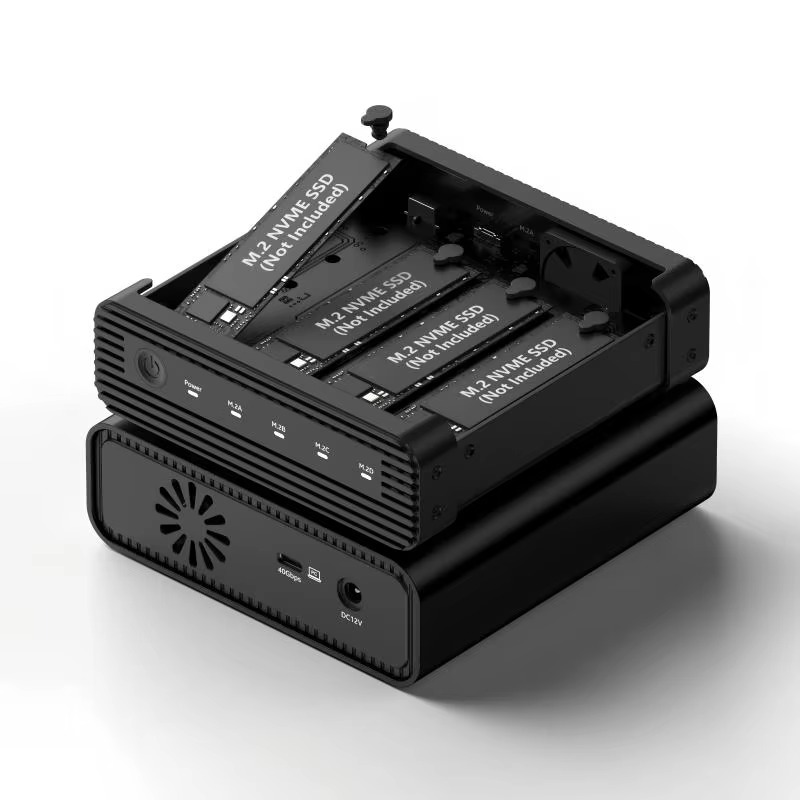 Aluminum M2 4-Bay USB4 Externa - Case Fans ulasan dan harga