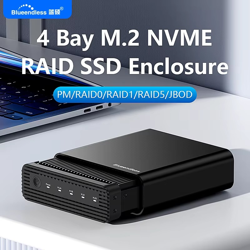 Aluminum M2 4-Bay USB4 Externa - Case Fans ulasan dan harga