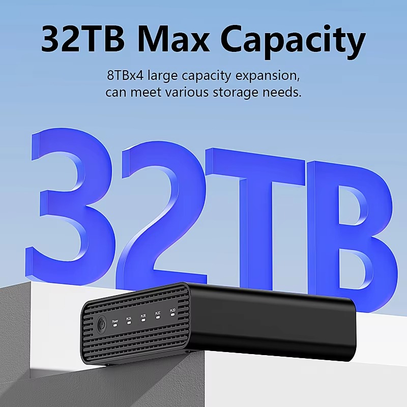 Aluminum M2 4-Bay USB4 Externa - Case Fans ulasan dan harga