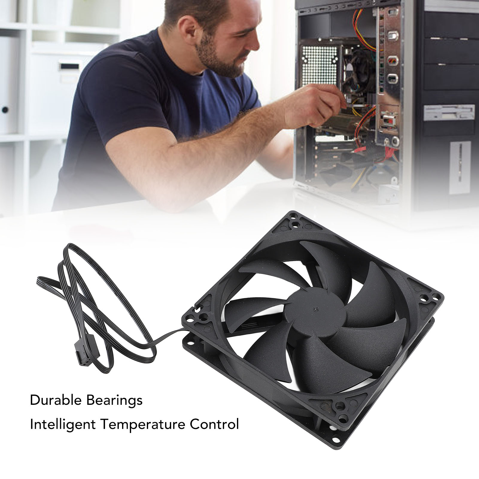 100mm PC PWM Case Fan 100mm Du - Case Fan Controller ulasan dan harga