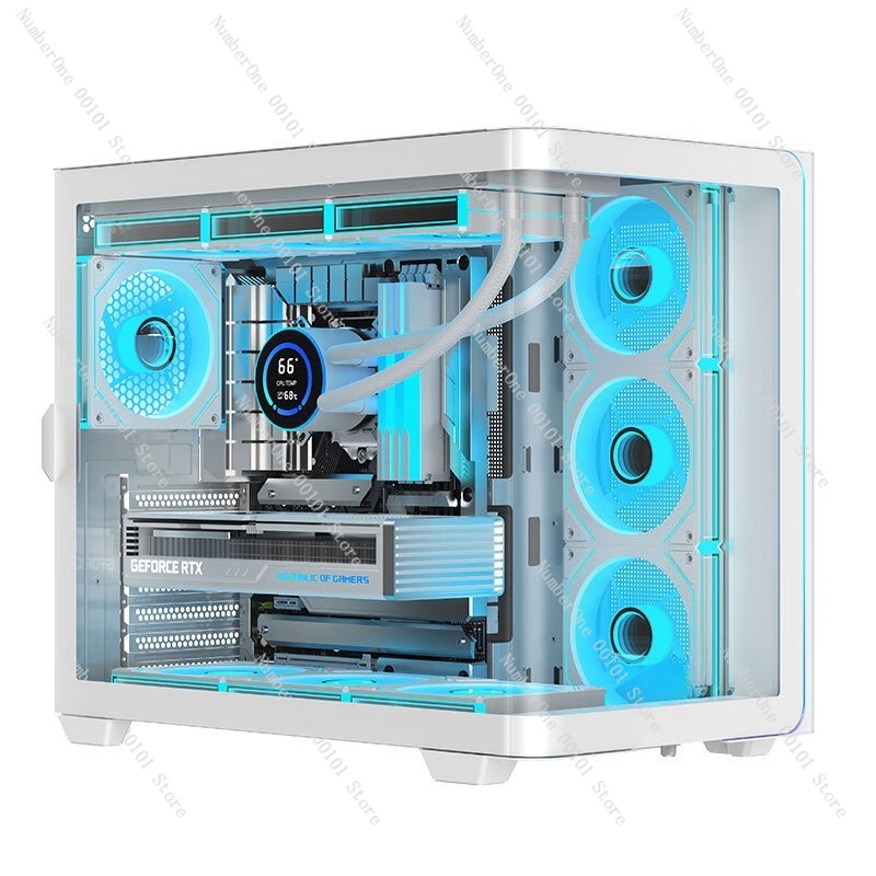Panoramic Curved Glass Desktop - Pc Chassis ulasan dan harga