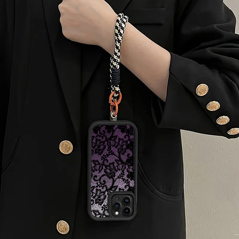 Black Purple Lace Hang Strap P - Matte Pc Case ulasan dan harga