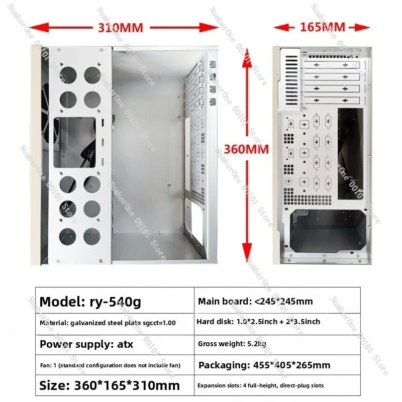 Wall-Mounted Small Case ATX Po - Atx Case ulasan dan harga