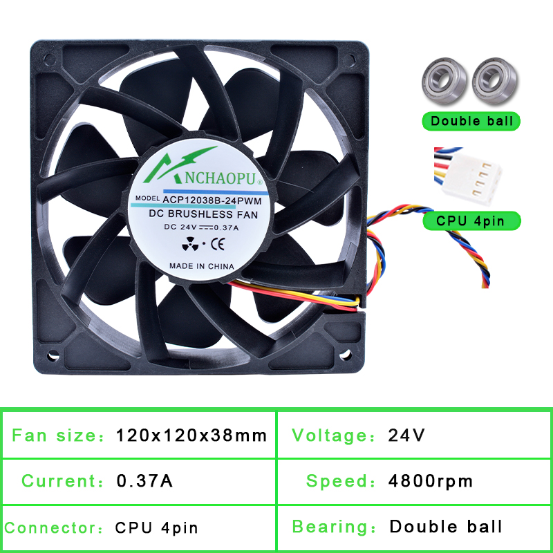 ACP12038B-24PWM 120mm Fan 12cm - Case Fan Controller ulasan dan harga